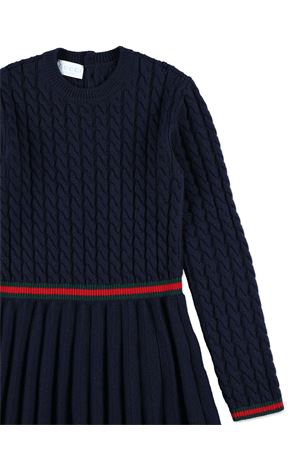 blue wool dress GUCCI KIDS | 828450XKEZ44180
